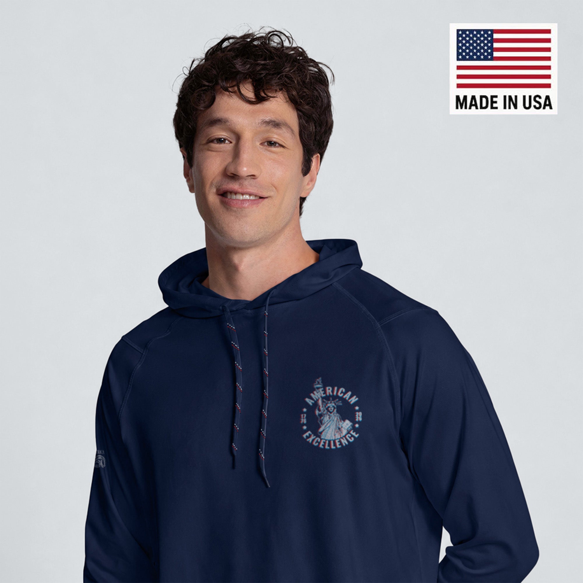 Folds of Honor Men's UPF 50+ Hooded Sun Shirt – America250