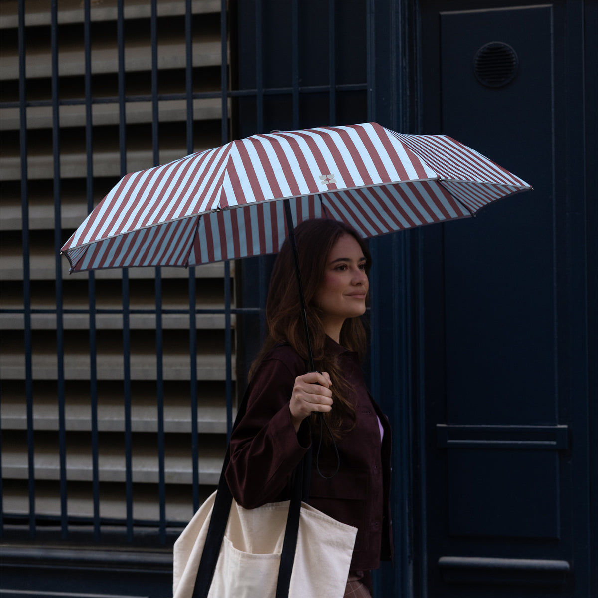Travel Umbrella – Skyline Stripe
