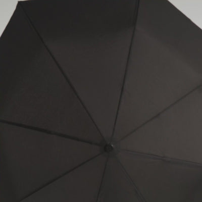 Woman holding Travel Umbrella in black.